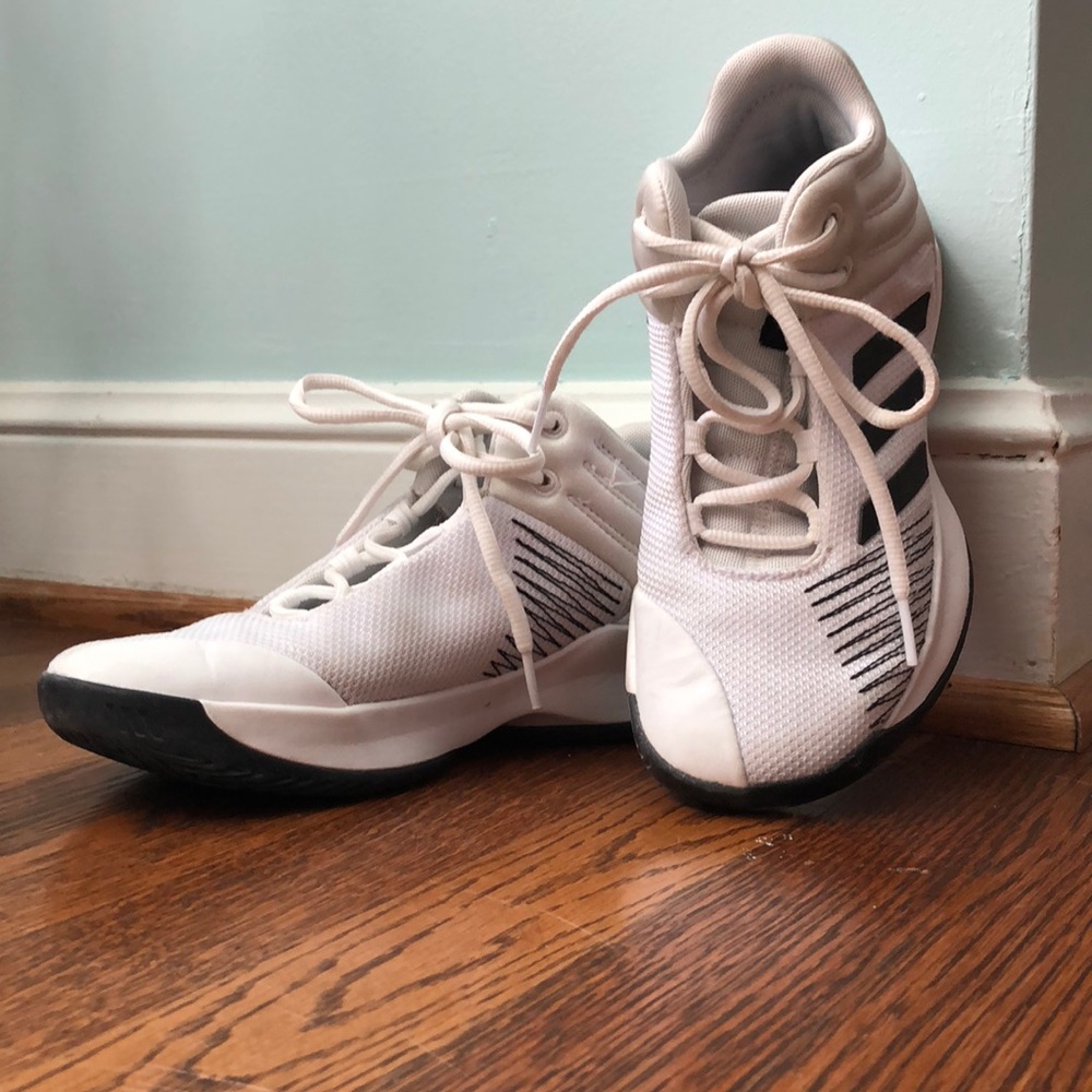 Boys adidas basketball shoes. Kids 4, Women’s 6.